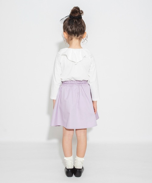 BRANSHES(ブランシェス)の「【綿100% / 前後着れる2way】襟フリル長袖Tシャツ ロンT<br>(Tシャツ/カットソー・キッズ・ピンク/オフホワイト/ブラック/ライトグリーン・130/120/110/100/140/90/150)」の18枚目の写真