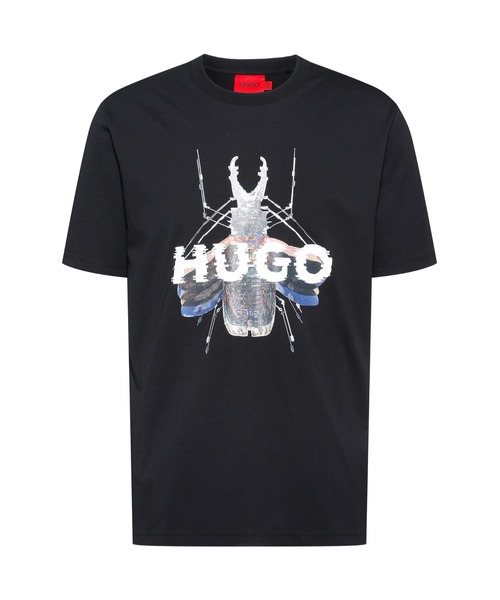 HUGO(ヒューゴ)の「サイバーバグ アートワーク コットンジャージー Tシャツ(Tシャツ/カットソー・メンズ・ブラック・L/XL/XS/S/M/XXL)」の6枚目の写真