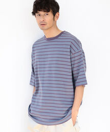 B:MING by BEAMS | B:MING by BEAMS / ボーダー ドロップショルダー Tシャツ(ドロップフィット)(Tシャツ/カットソー)