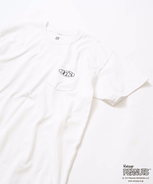 DOGTOWN(ドッグタウン)の「PEANUTS CHARLIE BROWN POCKET S/S T-SHIRTS/DOGTOWN(ドッグタウン)半袖Tシャツ(Tシャツ/カットソー・メンズ・ホワイト/ブラック・MEDIUM/LARGE/X-LARGE/XX-LARGE)」の5枚目の写真