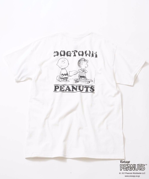 DOGTOWN(ドッグタウン)の「PEANUTS CHARLIE BROWN POCKET S/S T-SHIRTS/DOGTOWN(ドッグタウン)半袖Tシャツ(Tシャツ/カットソー・メンズ・ホワイト/ブラック・MEDIUM/LARGE/X-LARGE/XX-LARGE)」の4枚目の写真