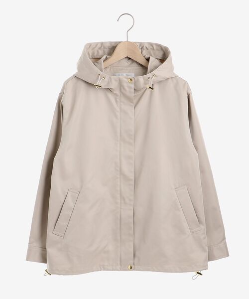 le.coeur blanc(ルクールブラン)の「ツイルストレッチフードブルゾン(ブルゾン・レディース・ベージュ/ネイビー/グレイッシュベージュ・FREE)」の7枚目の写真