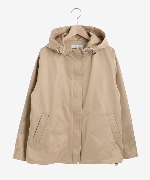 le.coeur blanc(ルクールブラン)の「ツイルストレッチフードブルゾン(ブルゾン・レディース・ベージュ/ネイビー/グレイッシュベージュ・FREE)」の18枚目の写真