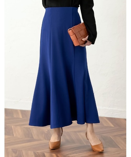 Re:EDIT（リエディ）の「[新色追加][低身長サイズ有][イージーケア]リブポンチハイウエストマーメイドスカート（スカート・レディース・ブラック/ブルー/ベージュ/グリーン/ラベンダー/ブルー系その他/グレー・AM/AS/LARGE/MEDIUM）」の16枚目の写真