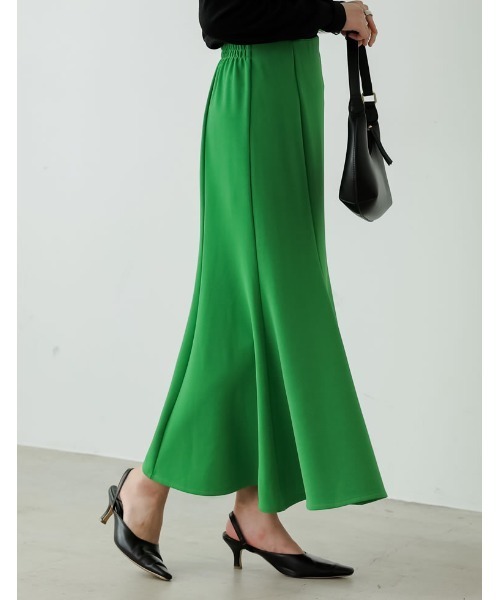 Re:EDIT（リエディ）の「[新色追加][低身長サイズ有][イージーケア]リブポンチハイウエストマーメイドスカート（スカート・レディース・ブラック/ブルー/ベージュ/グリーン/ラベンダー/ブルー系その他/グレー・AM/AS/LARGE/MEDIUM）」の19枚目の写真