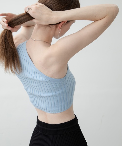 EKCOOKIES（イーケークッキーズ）の「【 ユニセックス 】【 EKCOOKIES 】ワンショルダーリブニット（ニット/セーター・レディース・ホワイト/ブラック/サックスブルー・S/M）」の16枚目の写真