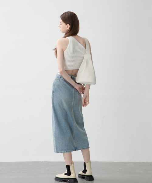 EKCOOKIES（イーケークッキーズ）の「【 ユニセックス 】【 EKCOOKIES 】ワンショルダーリブニット（ニット/セーター・レディース・ホワイト/ブラック/サックスブルー・S/M）」の17枚目の写真