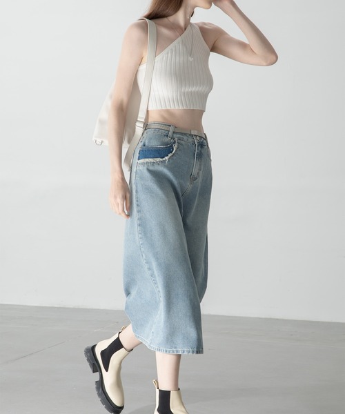 EKCOOKIES（イーケークッキーズ）の「【 ユニセックス 】【 EKCOOKIES 】ワンショルダーリブニット（ニット/セーター・レディース・ホワイト/ブラック/サックスブルー・S/M）」の21枚目の写真