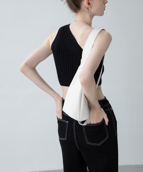 EKCOOKIES（イーケークッキーズ）の「【 ユニセックス 】【 EKCOOKIES 】ワンショルダーリブニット（ニット/セーター・レディース・ホワイト/ブラック/サックスブルー・S/M）」の19枚目の写真