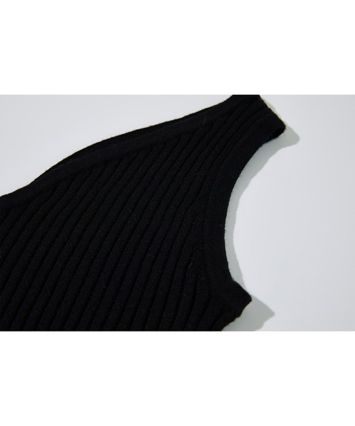 EKCOOKIES（イーケークッキーズ）の「【 ユニセックス 】【 EKCOOKIES 】ワンショルダーリブニット（ニット/セーター・レディース・ホワイト/ブラック/サックスブルー・S/M）」の12枚目の写真