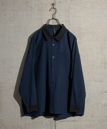 【i】ポリストレッチクレリックビッグシャツ