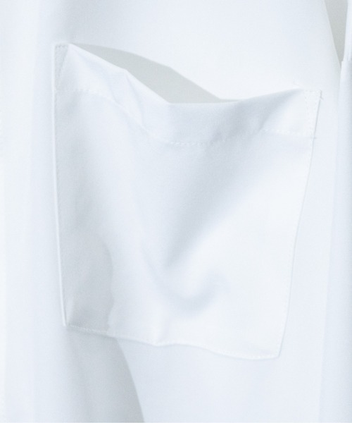 JOHN'S CLOSET（ジョンズクローゼット）の「【i】ポリストレッチクレリックビッグシャツ（シャツ/ブラウス・メンズ・チャコールグレー/グリーン/グレイッシュベージュ/サックスブルー/ホワイト/パープル/ブラック/ネイビー・LARGE/MEDIUM/X-LARGE）」の10枚目の写真