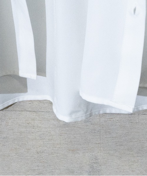 JOHN'S CLOSET（ジョンズクローゼット）の「【i】ポリストレッチクレリックビッグシャツ（シャツ/ブラウス・メンズ・チャコールグレー/グリーン/グレイッシュベージュ/サックスブルー/ホワイト/パープル/ブラック/ネイビー・LARGE/MEDIUM/X-LARGE）」の11枚目の写真