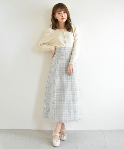 MAJESTIC LEGON（マジェスティックレゴン）の「パワショルコンパクトニットカーデ（カーディガン/ボレロ・レディース・アイボリー/ブルー系その他2/ブラック系その他/ブラック/ブルー・MEDIUM）」の18枚目の写真