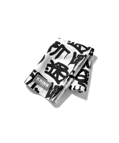 LFYT（エルエフワイティー）の「LFYT ラファイエット [Lafayette] - × クリンク [KRINK] コラボ タギング オールオーバー 手拭い [TAGGING ALLOVER TENUGUI]（タオル・メンズ・ホワイト・ONE SIZE）」の4枚目の写真