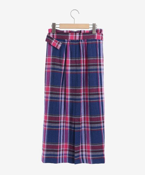 le.coeur blanc(ルクールブラン)の「MANTECO チェックハイウエストスカート(スカート・レディース・ベージュ系その他2/ブルー系その他2・36/38)」の10枚目の写真