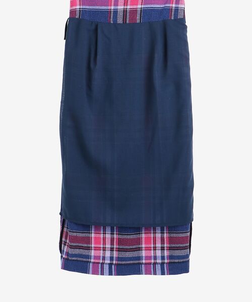 le.coeur blanc(ルクールブラン)の「MANTECO チェックハイウエストスカート(スカート・レディース・ベージュ系その他2/ブルー系その他2・36/38)」の20枚目の写真