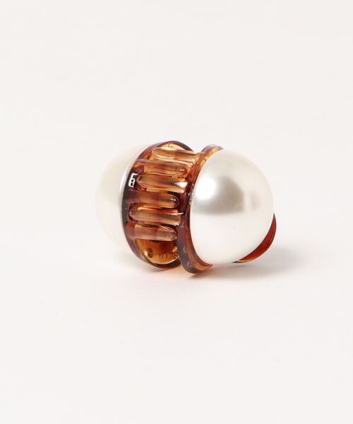 Heather（ヘザー）の「パールミニバンスクリップ　275607（バレッタ/ヘアクリップ・レディース・ブラウン/クリア・ONE SIZE）」の3枚目の写真