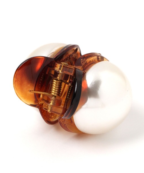 Heather（ヘザー）の「パールミニバンスクリップ　275607（バレッタ/ヘアクリップ・レディース・ブラウン/クリア・ONE SIZE）」の11枚目の写真