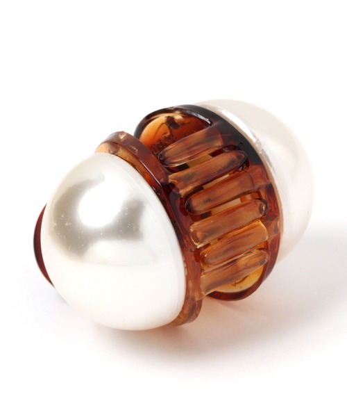 Heather（ヘザー）の「パールミニバンスクリップ　275607（バレッタ/ヘアクリップ・レディース・ブラウン/クリア・ONE SIZE）」の12枚目の写真