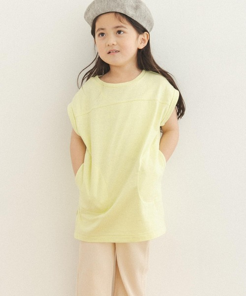 FORK&SPOON（フォークアンドスプーン）の「FORK&SPOON　リサイクルヤーン天竺チュニック(KIDS)（Tシャツ/カットソー・キッズ・ブラウン/グリーン系その他・120/105/135）」の3枚目の写真