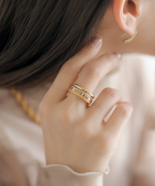 ear PAPILLONNER(イアパピヨネ)の「《金属アレルギー対応》ステンレスマルチカラーリング(リング・レディース・ゴールド・14号)」の12枚目の写真
