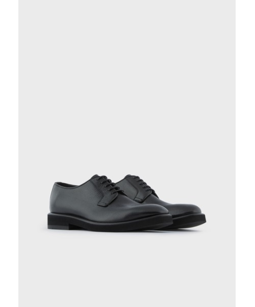 EMPORIO ARMANI(エンポリオアルマーニ)の「【エンポリオ アルマーニ】ダービーシューズ ペブルドレザー製(ドレスシューズ・メンズ・ブラック・8/7)」の2枚目の写真