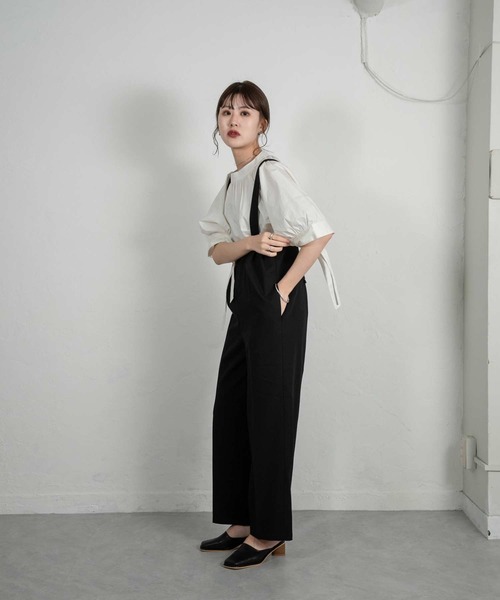 Amiur（エミレ）の「high waist salopette pants（その他パンツ・レディース・ブラック/ブラウン・FREE）」の7枚目の写真