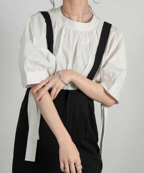 Amiur（エミレ）の「high waist salopette pants（その他パンツ・レディース・ブラック/ブラウン・FREE）」の10枚目の写真