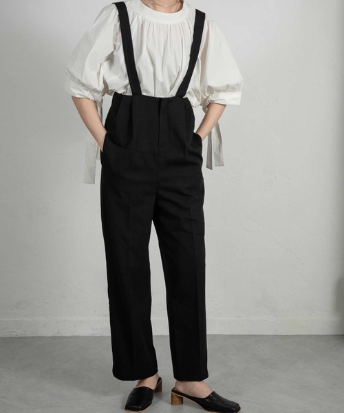 Amiur（エミレ）の「high waist salopette pants（その他パンツ