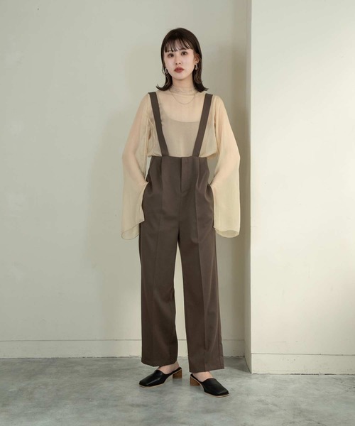 Amiur（エミレ）の「high waist salopette pants（その他パンツ・レディース・ブラック/ブラウン・FREE）」の21枚目の写真