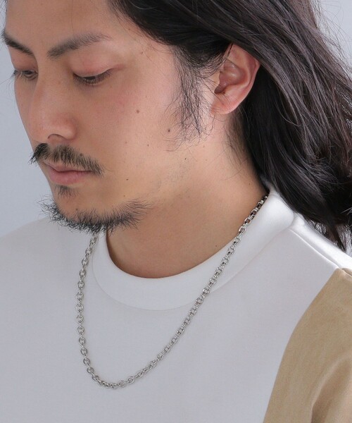 SHIPS（シップス）の「【WEB限定】SHIPS: 2チェーン ネックレス（ネックレス・メンズ・ライトホワイト/ホワイト・ONE SIZE）」の5枚目の写真