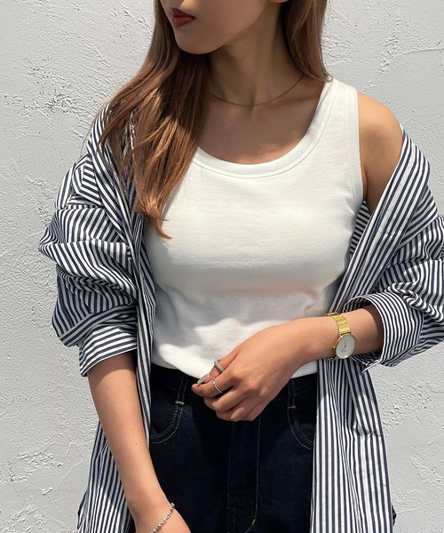 apres jour mignon（アプレジュールミニョン）の「カップ付きタンク【ZOZOTOWN限定アイテム】（タンクトップ・レディース・イエロー/グリーン/ブラック/オフホワイト・X-LARGE/フリー）」の22枚目の写真