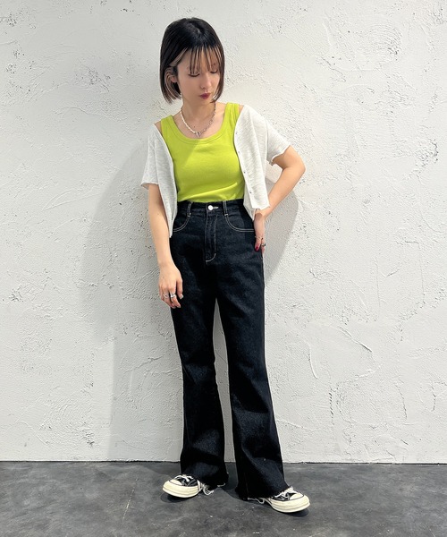 apres jour mignon（アプレジュールミニョン）の「カップ付きタンク【ZOZOTOWN限定アイテム】（タンクトップ・レディース・イエロー/グリーン/ブラック/オフホワイト・X-LARGE/フリー）」の17枚目の写真