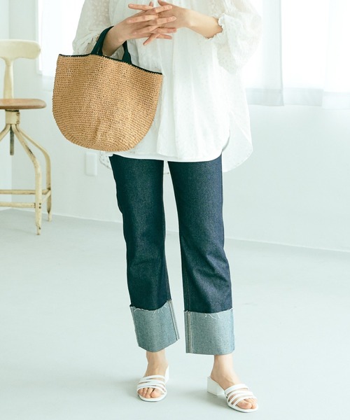 PUAL CE CIN
ヴィンテージライクデニムバンドカラーシャツ PUAL CE CIN（ピュアルセシン）の「ロールアップデニムパンツ