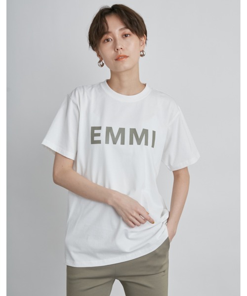 Snow Peak（スノーピーク）の「【snowpeak×emmi】S/S T-SHIRT（Tシャツ/カットソー・レディース・ホワイト/チャコールグレー/ベージュ・MEDIUM/LARGE）」の2枚目の写真