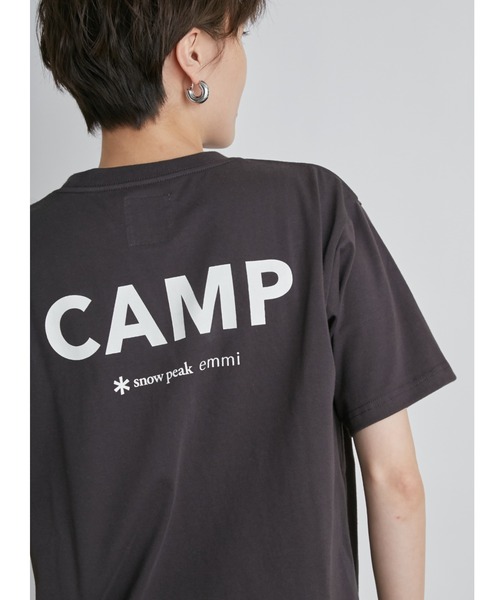 Snow Peak（スノーピーク）の「【snowpeak×emmi】S/S T-SHIRT（Tシャツ/カットソー・レディース・ホワイト/チャコールグレー/ベージュ・MEDIUM/LARGE）」の5枚目の写真