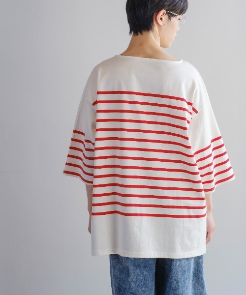 improves（インプローブス）の「ヘヴィーウエイト パネル切り替え ボーダー バスクシャツ（Tシャツ/カットソー・メンズ・ブラック/レッド/ブルー/グリーン・MEDIUM/LARGE）」の10枚目の写真