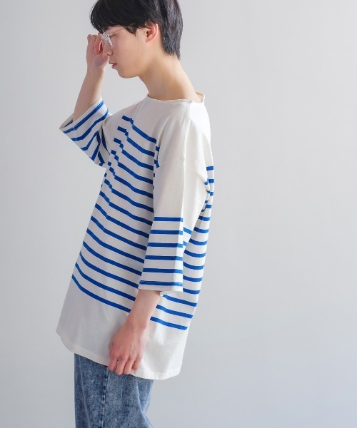 improves（インプローブス）の「ヘヴィーウエイト パネル切り替え ボーダー バスクシャツ（Tシャツ/カットソー・メンズ・ブラック/レッド/ブルー/グリーン・MEDIUM/LARGE）」の19枚目の写真