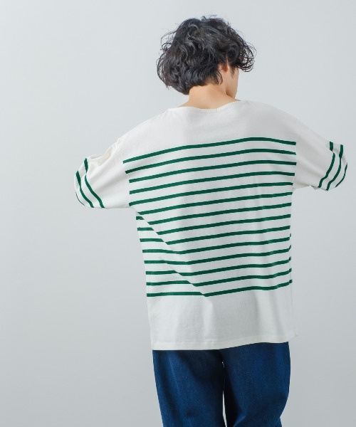 improves（インプローブス）の「ヘヴィーウエイト パネル切り替え ボーダー バスクシャツ（Tシャツ/カットソー・メンズ・ブラック/レッド/ブルー/グリーン・MEDIUM/LARGE）」の9枚目の写真