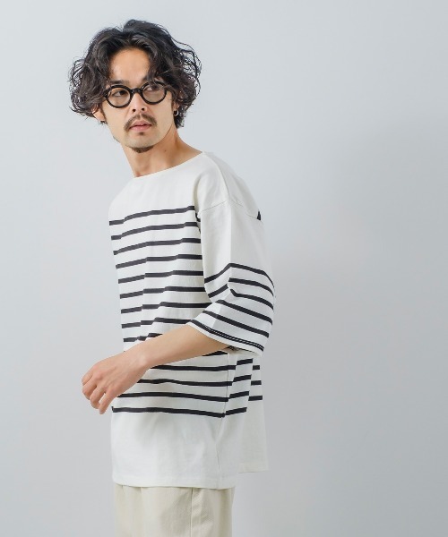 improves（インプローブス）の「ヘヴィーウエイト パネル切り替え ボーダー バスクシャツ（Tシャツ/カットソー・メンズ・ブラック/レッド/ブルー/グリーン・MEDIUM/LARGE）」の18枚目の写真