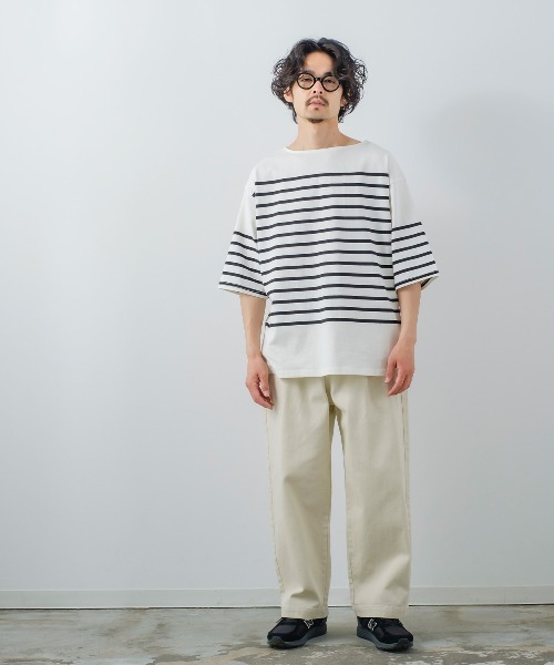 improves（インプローブス）の「ヘヴィーウエイト パネル切り替え ボーダー バスクシャツ（Tシャツ/カットソー・メンズ・ブラック/レッド/ブルー/グリーン・MEDIUM/LARGE）」の11枚目の写真