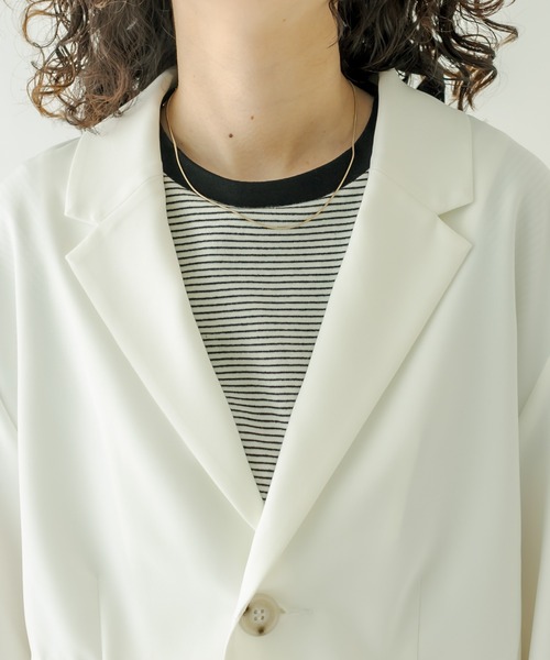 mystic(ミスティック)の「ショートジャケット(テーラードジャケット・レディース・ブラック/オフホワイト/アイボリー・FREE)」の19枚目の写真