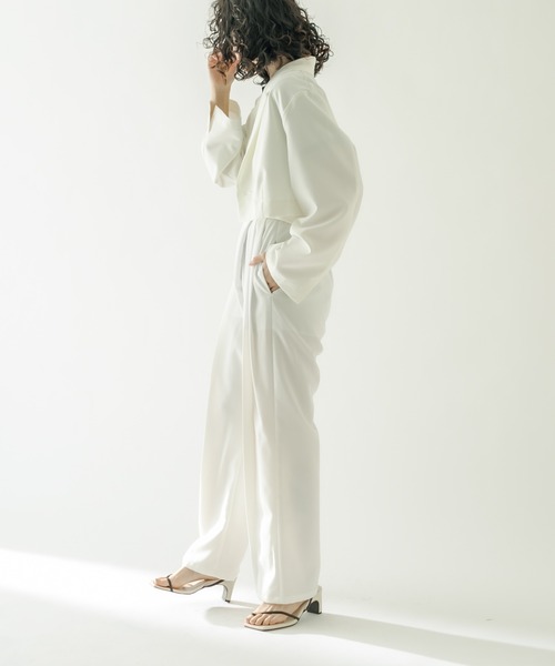 mystic(ミスティック)の「ショートジャケット(テーラードジャケット・レディース・ブラック/オフホワイト/アイボリー・FREE)」の14枚目の写真