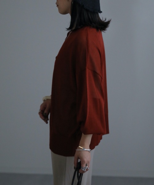 ap retro(アプレトロ)の「シアーカーディガン 前後2WAY(カーディガン/ボレロ・レディース・ブラック/ブラウン/オフホワイト/テラコッタ・FREE)」の18枚目の写真