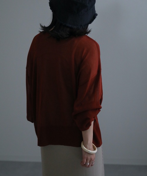 ap retro(アプレトロ)の「シアーカーディガン 前後2WAY(カーディガン/ボレロ・レディース・ブラック/ブラウン/オフホワイト/テラコッタ・FREE)」の19枚目の写真