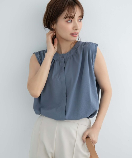 fifth(フィフス)の「フロントギャザーブラウス(シャツ/ブラウス・レディース・ホワイト/ブルー/ベージュ・M)」の17枚目の写真