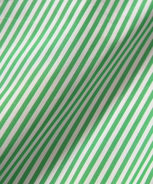 BRICK & SONS（ブリックアンドサンズ）の「リラックスバックプリーツシャツ＜グリーンストライプ＞（シャツ/ブラウス・メンズ・グリーン・LL/S/M/L）」の11枚目の写真