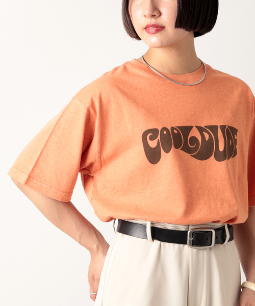 JOINT WORKS(ジョイントワークス)の「モクロゴTシャツ(Tシャツ/カットソー・レディース・グリーン/ベージュ/オレンジ・FREE)」の3枚目の写真