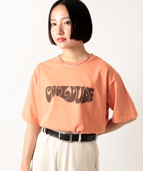 JOINT WORKS(ジョイントワークス)の「モクロゴTシャツ(Tシャツ/カットソー・レディース・グリーン/ベージュ/オレンジ・FREE)」の5枚目の写真